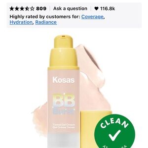 Kosas BB Burst Tinted Moisturizer Gel Cream - copper peptides